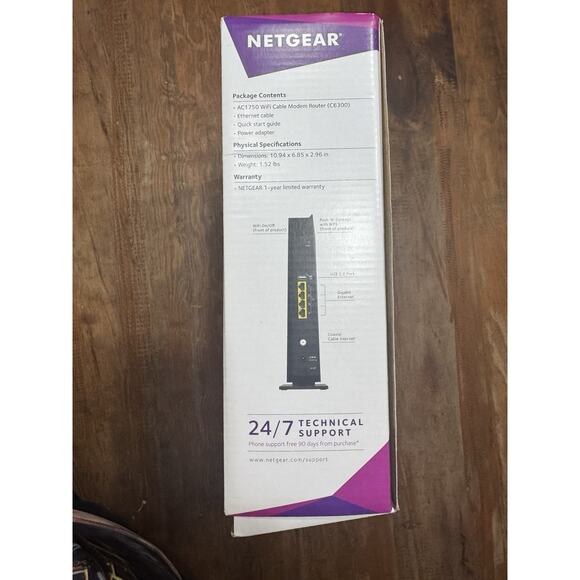 NETGEAR AC1750 C6300 Wifi Cable Modem Router Dual Band Gigabit Open Box - Picture 3 of 9